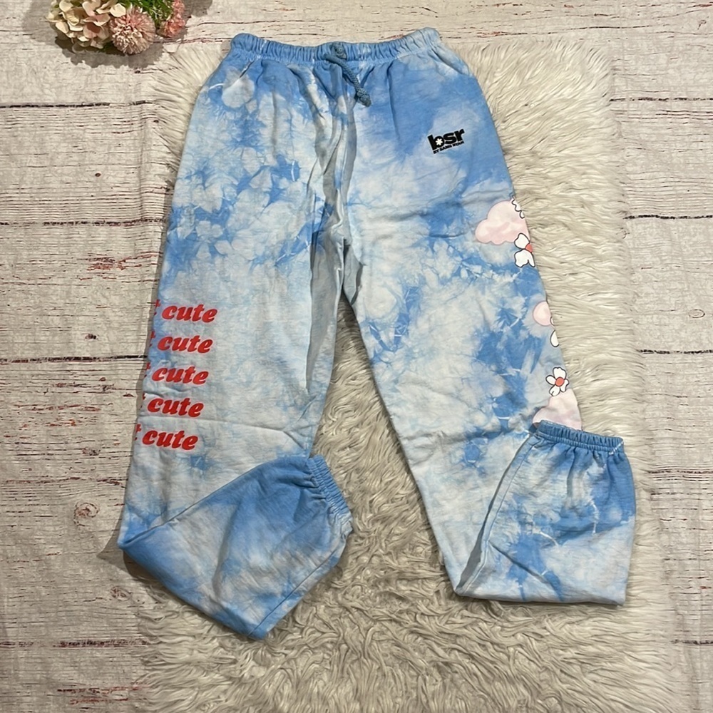 Blue Floral Joggers - Picture 2 of 12